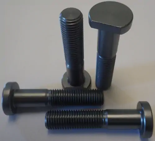 Titanium Bolts Coated With Tungsten Disulfide To Prevent Galling